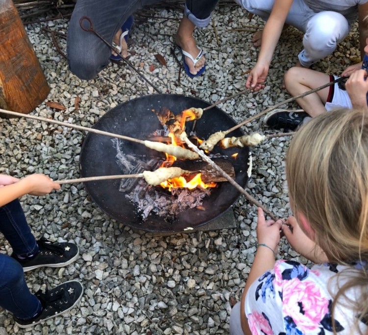 marshmallows the German way - Stockbrot
