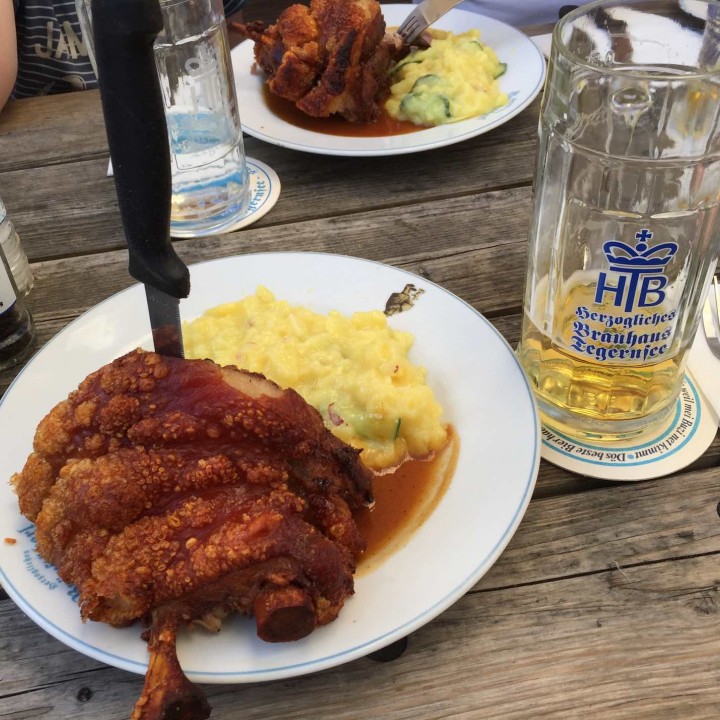 Schweinshaxe at the Braustüberl