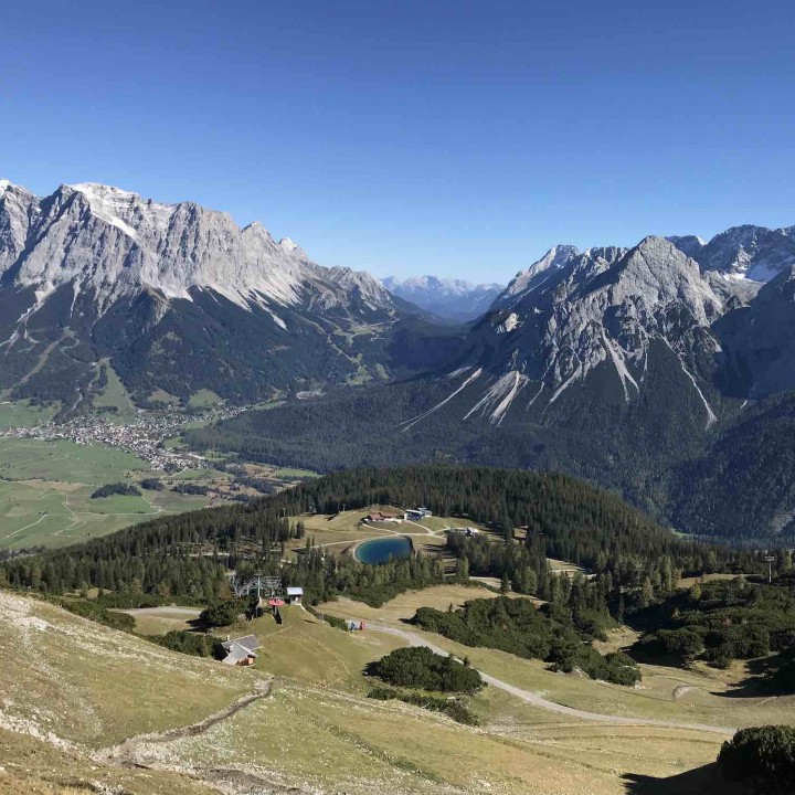 Beautiful view from the hiking in Lermoos.